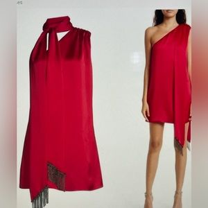 Ramy Brook One Shoulder Satin Cocktail Dress size 4 - New